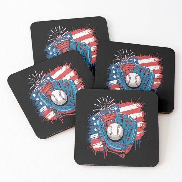 Item preview, Baseball Glove USA Flag Drip Style 4th of July Game Vibes designed and sold by gandebro.