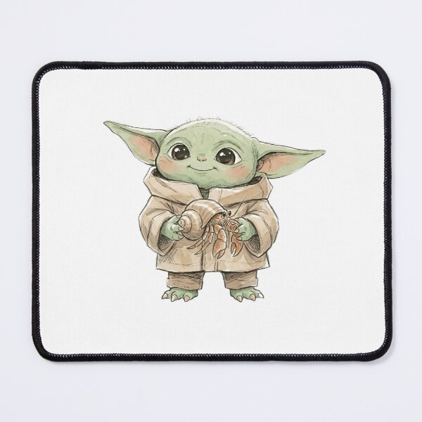 Item preview, BABY YODA WITH HERMIT CRAB designed and sold by LIS AND MELIVERSO.