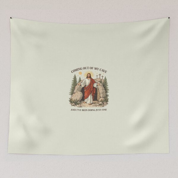 Item preview,  Jesus Coming Out Of My Cave, Funny Religious Easter Sunday designed and sold by Naviiraart.