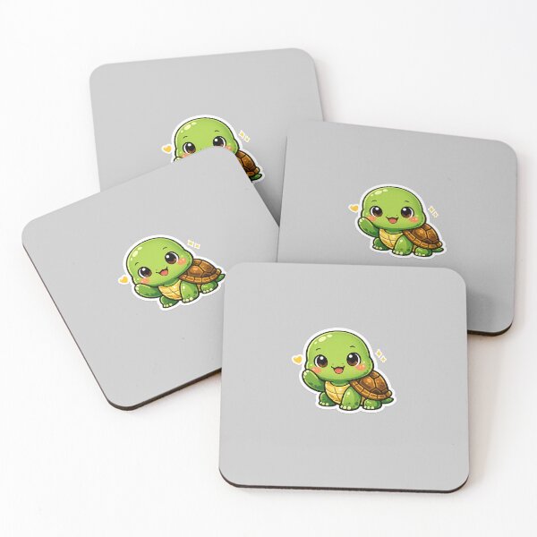 Item preview, Cute Turtle Kawaii Baby Turtle Cartoon Aesthetic Animal Sticker designed and sold by Qingtian814.