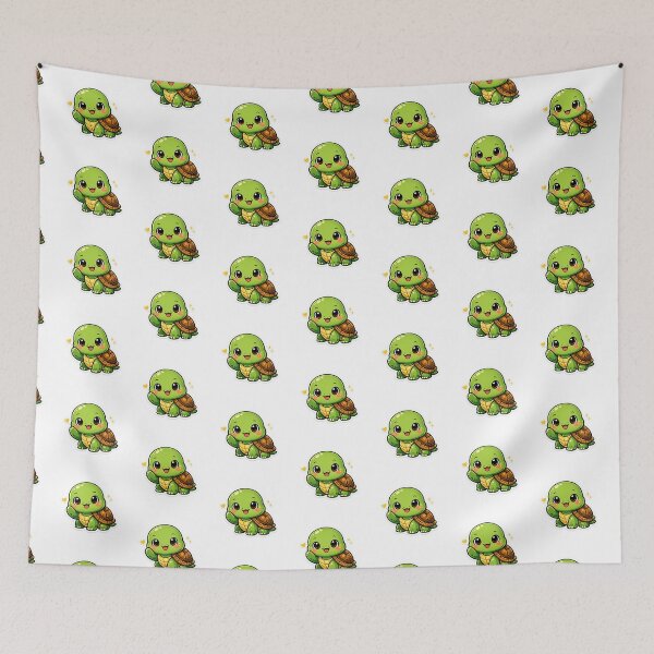 Item preview, Cute Turtle Kawaii Baby Turtle Cartoon Aesthetic Animal Sticker designed and sold by Qingtian814.