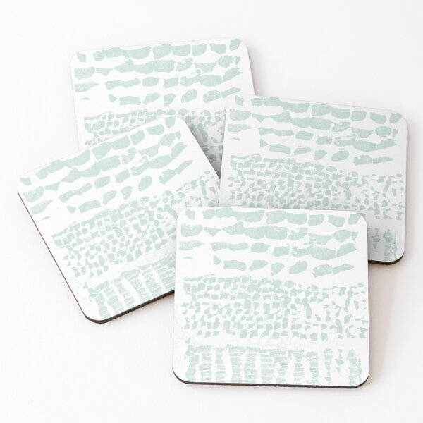 Item preview, Three Grains Textured Monoprint - Snow + Mint designed and sold by Irene Estelle.