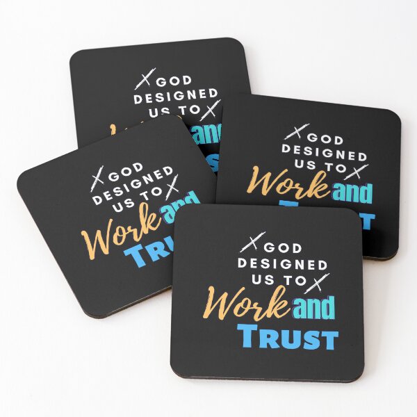 Item preview, Work and trust  designed and sold by Gee Files Crafts Studio.