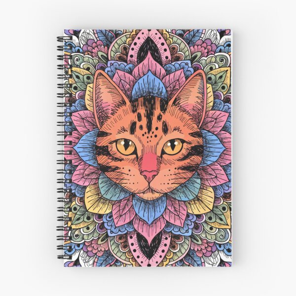 Item preview, Boho Mandala Cat Illustration | Floral Tribal Cat Art | Vintage Ethnic Animal Design designed and sold by Anime9122.