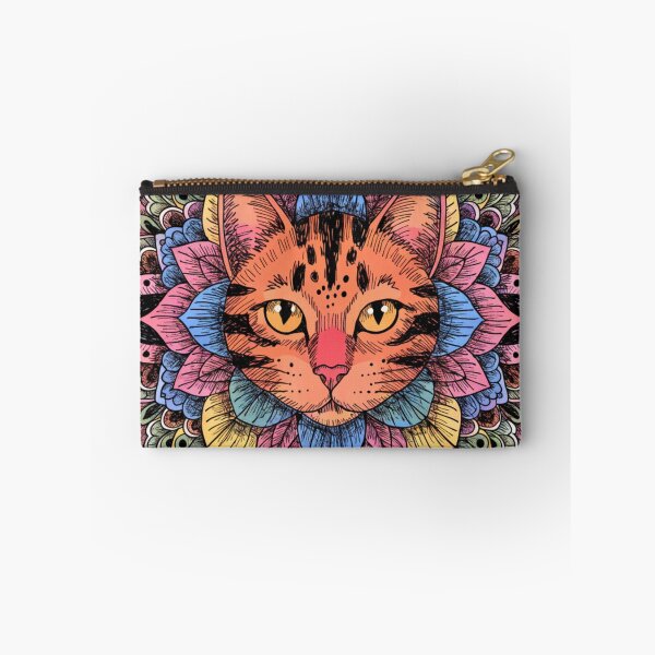 Item preview, Boho Mandala Cat Illustration | Floral Tribal Cat Art | Vintage Ethnic Animal Design designed and sold by Anime9122.