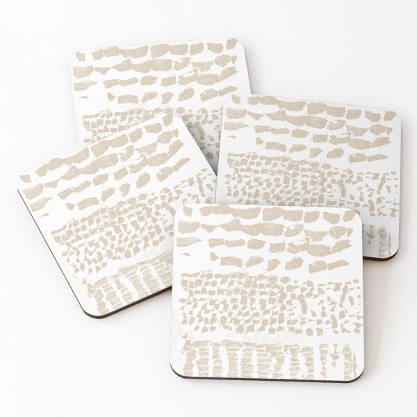 Item preview, Three Grains Textured Monoprint - Snow + Dove designed and sold by Irene Estelle.