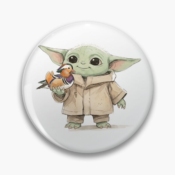 Item preview, BABY YODA WITH MANDARIN DUCK designed and sold by LIS AND MELIVERSO.