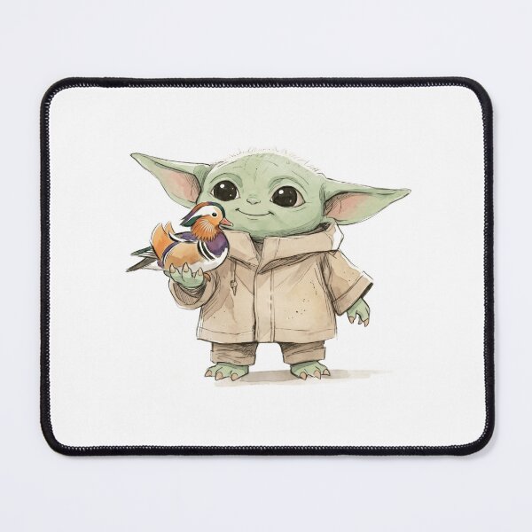 Item preview, BABY YODA WITH MANDARIN DUCK designed and sold by LIS AND MELIVERSO.