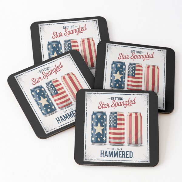 Item preview, Beer Getting Star Spangled Hammered 4th of July Preppy designed and sold by gandebro.