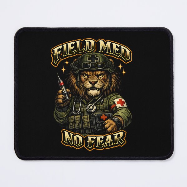 Item preview, Field Med No Fear – Lion Combat Medic Military Medical Design designed and sold by ClinicalHubs.