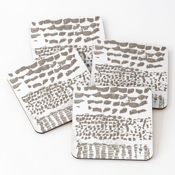 Item preview, Three Grains Textured Monoprint - Snow + Earth designed and sold by Irene Estelle.
