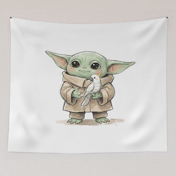 Artikelvorschau, BABY YODA MIT KAKATOO-PAPRIKA entworfen und verkauft von LIS AND MELIVERSO.