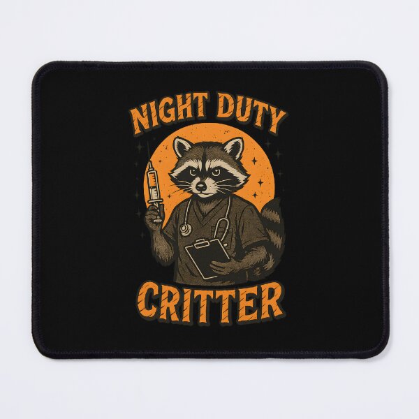 Item preview, Night Duty Critter – Funny Night Shift Nurse Design for RNs, LPNs, CNAs, and Healthcare Workers designed and sold by ClinicalHubs.