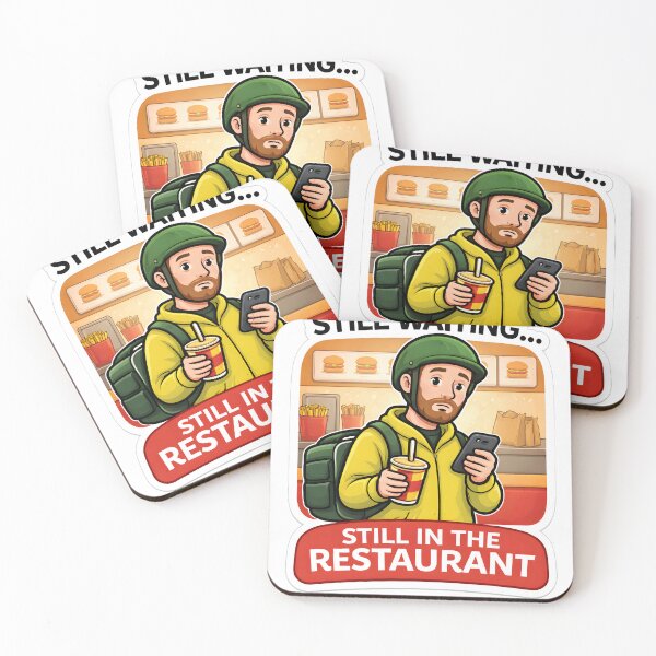 Item preview, Funny Delivery Driver Meme – Still Waiting in the Restaurant designed and sold by ElliebobDrops.