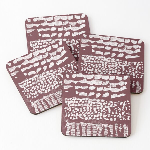 Item preview, Three Grains Textured Monoprint - Wine + Snow designed and sold by Irene Estelle.