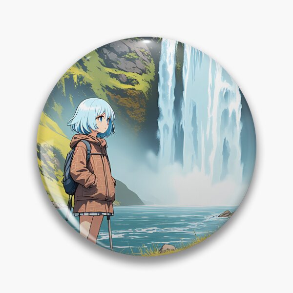 Item preview, Reykjavik Iceland Anime Girl 80s Vintage Travel Poster designed and sold by animemaps9.