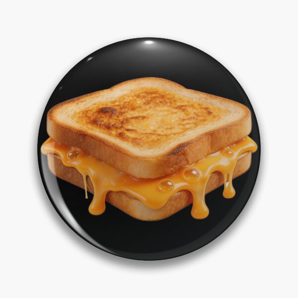 Item preview, National Grilled Cheese Day Cheesy Comfort Food Sticker designed and sold by GymTanLaundry.
