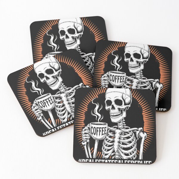 Item preview, Real Estate Sales Rep Life Coffee Skeleton Exhausted designed and sold by brinbotty.