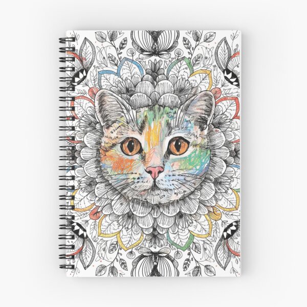 Item preview, Boho Mandala Cat Illustration | Floral Tribal Cat Art | Vintage Ethnic Animal Design designed and sold by Anime9122.