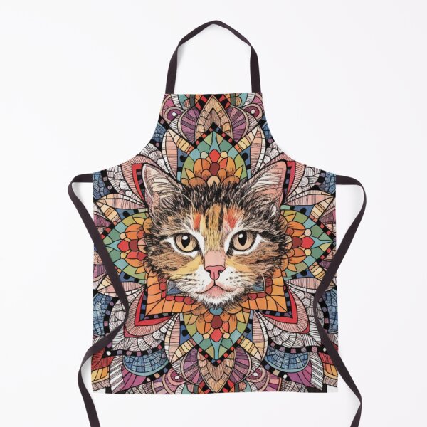Item preview, Boho Mandala Cat Illustration | Floral Tribal Cat Art | Vintage Ethnic Animal Design designed and sold by Anime9122.