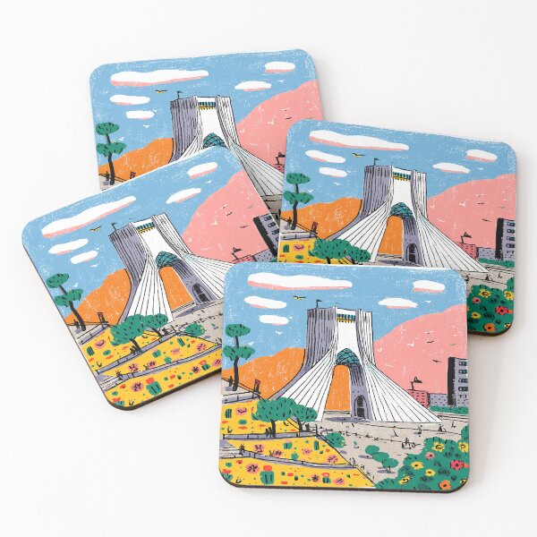 Item preview, Colorful Tehran Azadi Tower Illustration designed and sold by NILStudio.
