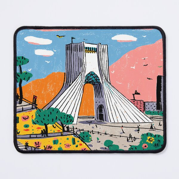 Item preview, Colorful Tehran Azadi Tower Illustration designed and sold by NILStudio.