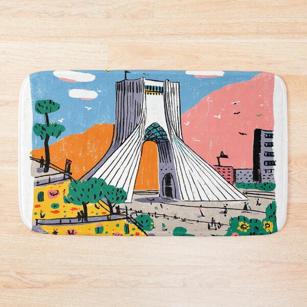 Item preview, Colorful Tehran Azadi Tower Illustration designed and sold by NILStudio.