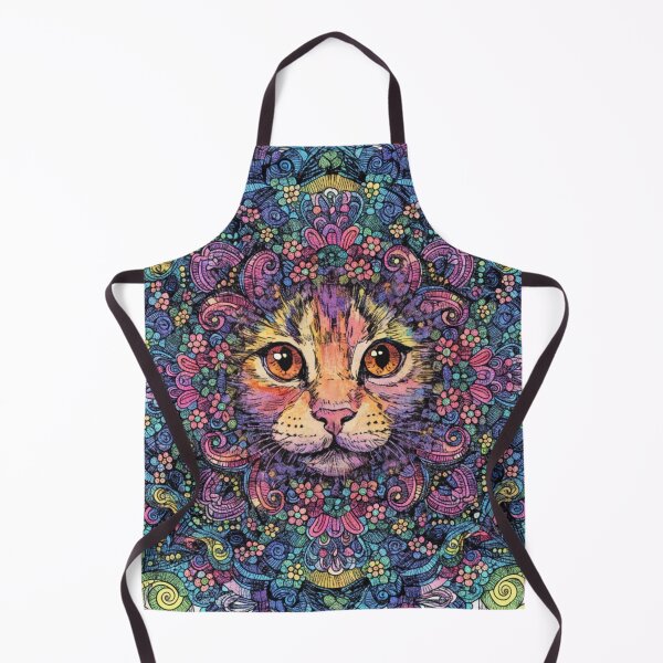 Item preview, Boho Mandala Cat Illustration | Floral Tribal Cat Art | Vintage Ethnic Animal Design designed and sold by Anime9122.