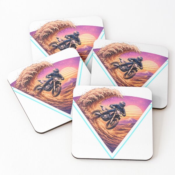 Item preview, Retro Dirt Bike Sunset Vaporwave Design designed and sold by justinhmorton.