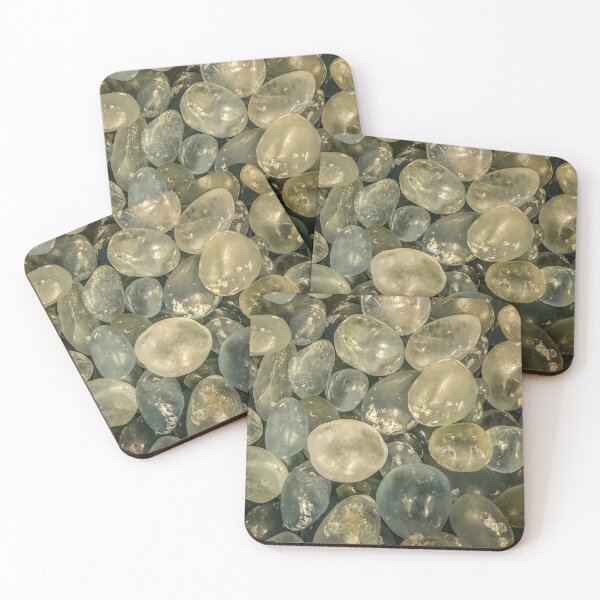 Item preview, Translucent Tumbled Stones – Soft Blue and Clear Crystal Texture designed and sold by aadventures.