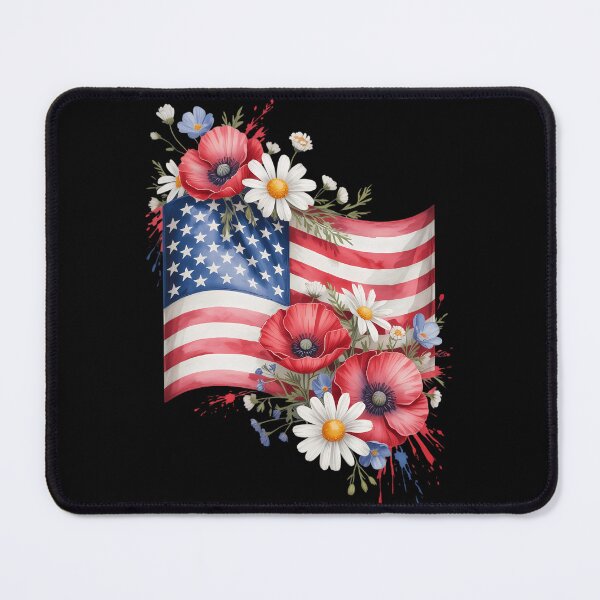 Item preview, Floral American Flag 4th Of July Womens Patriotic Independence Day designed and sold by TrinaEspinoza.