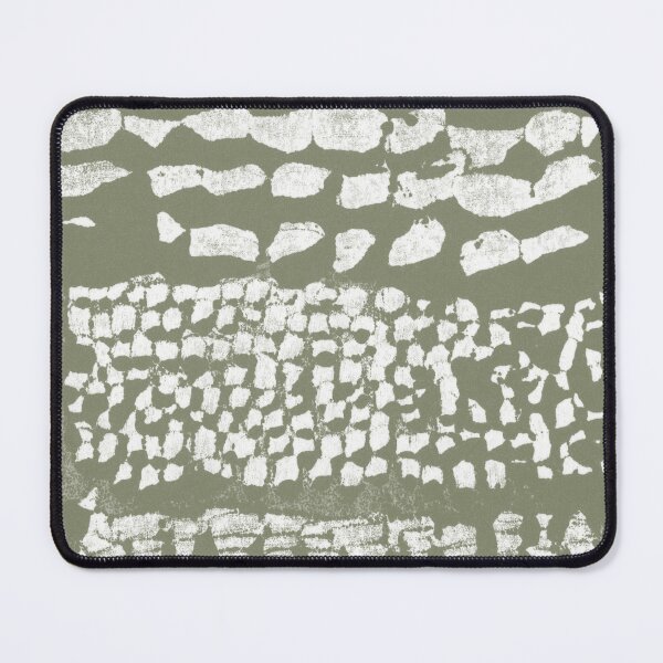 Item preview, Three Grains Textured Monoprint - Sage + Snow designed and sold by Irene Estelle.