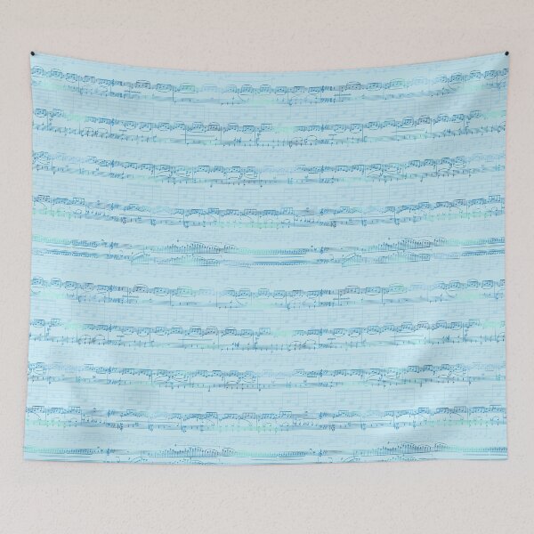 Item preview, Music Notes - Blue designed and sold by lisanganart.