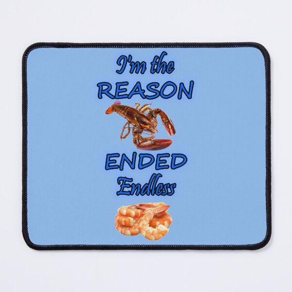 Item preview, End of Endless Shrimp Blue designed and sold by TheCulturedConures.