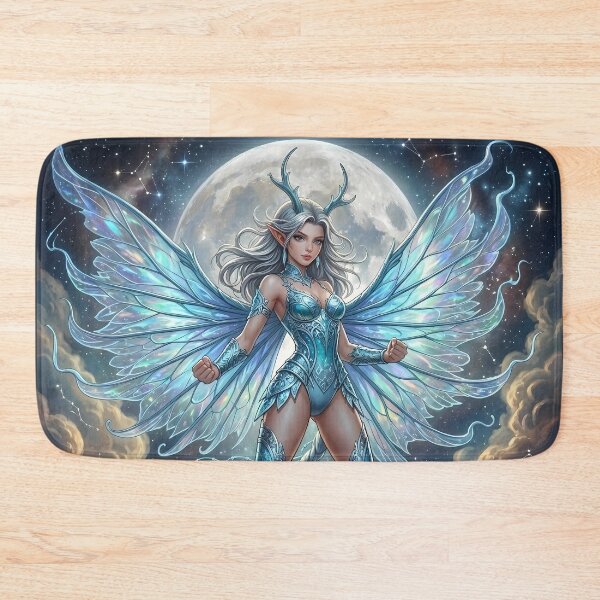 Item preview, Moon Fairy - Iridescent Wings Fantasy Art designed and sold by Lucid Dream Pixel.