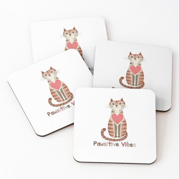 Item preview, Pawsitive Vibes - Cute Cat Positive Energy Gift for Cat Lover T-Shirt designed and sold by DragonClaw ⭐⭐⭐⭐⭐.