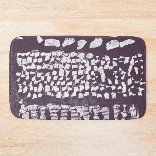 Item preview, Three Grains Textured Monoprint - Fig + Snow designed and sold by Irene Estelle.