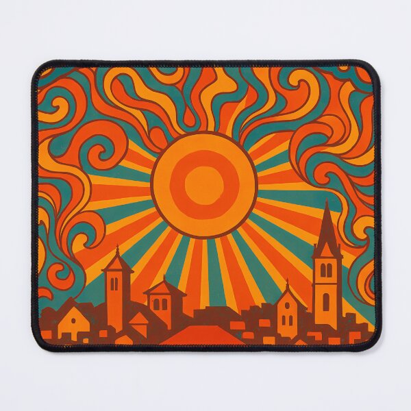 Item preview, Trippy Psychedelic Poster of Antananarivo | Vibrant Madagascar Cityscape | Neon Abstract African Urban Art designed and sold by PaintedPixels01.
