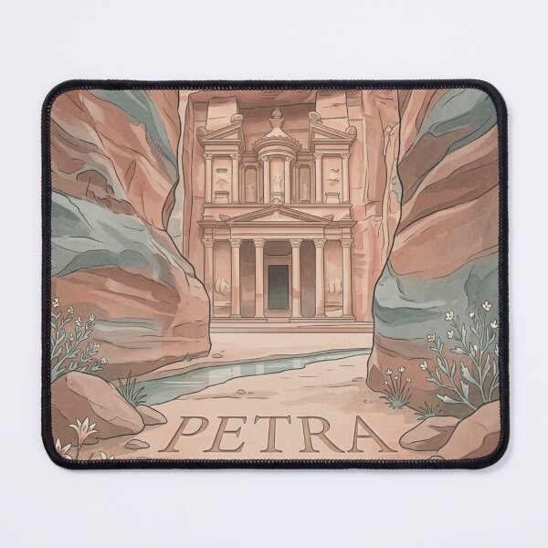 Item preview, Petra Jordan Rose City Ancient Treasury Minimalist Illustration designed and sold by Artful Expression .