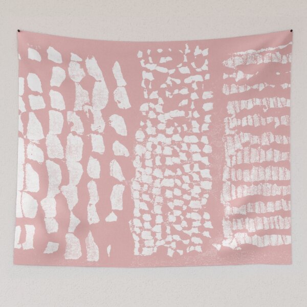 Item preview, Three Grains Textured Monoprint - Rose + Snow designed and sold by Irene Estelle.