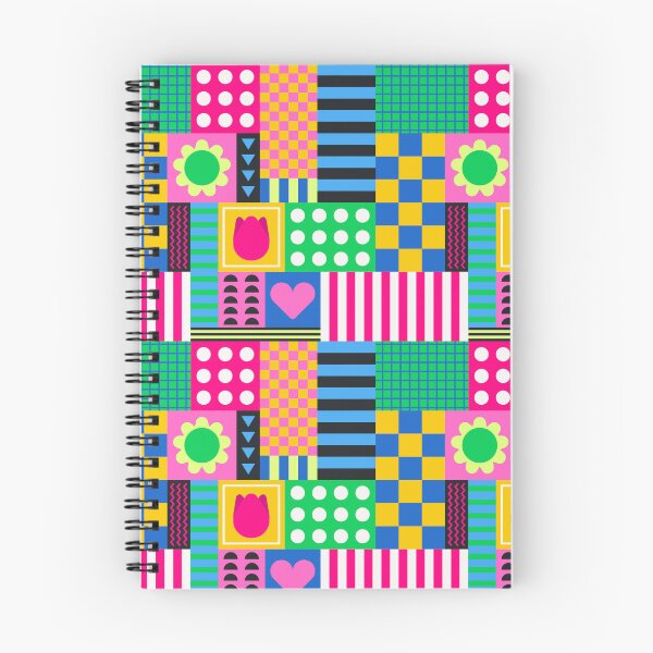 Item preview, Modern Geometric Abstract Patchwork Background with Bright Shapes Heart Flower designed and sold by nuchz.