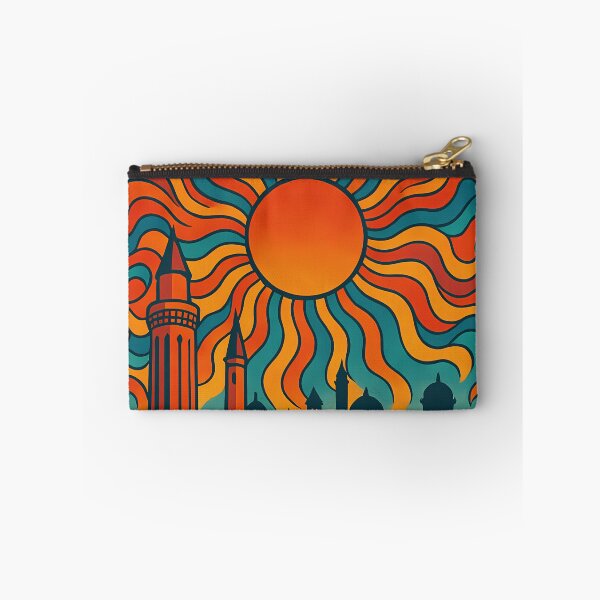 Item preview, Trippy Psychedelic Poster of Antalya | Neon Mediterranean Coastline | Vibrant Abstract Turkish City Art designed and sold by PaintedPixels01.