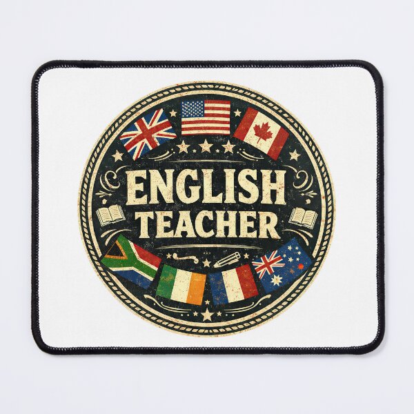 Item preview, English Teacher Speaking Countries World Flag designed and sold by graphic-genie.