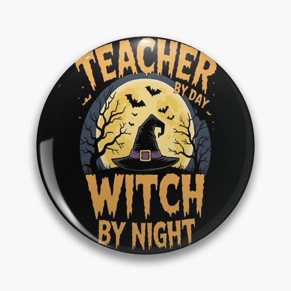 Item preview, Teacher By Day Witch By Night Full Moon Halloween _1 designed and sold by CottonCandyPrin.