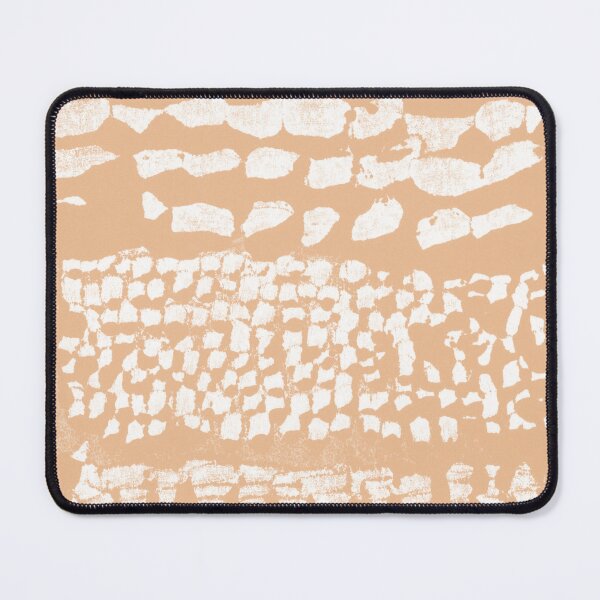 Item preview, Three Grains Textured Monoprint - Melon + Snow designed and sold by Irene Estelle.