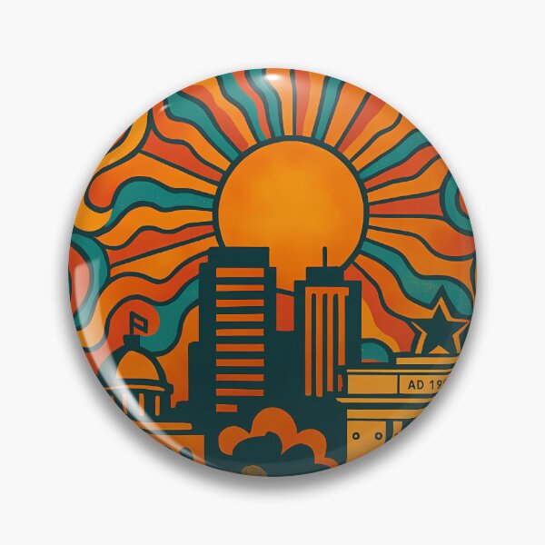 Item preview, Trippy Psychedelic Poster of Accra | Neon Coastal City Vibes | Vibrant Abstract Ghana Urban Art designed and sold by PaintedPixels01.