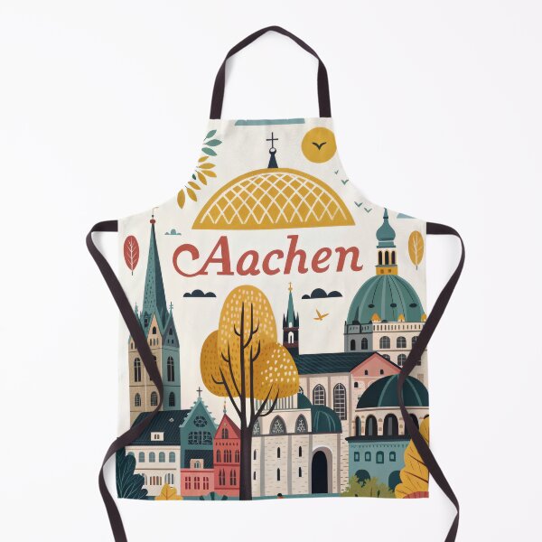 Item preview, Aachen Germany Travel Poster | Cathedral & Historic City Illustration | European Wall Art designed and sold by Witsprings.