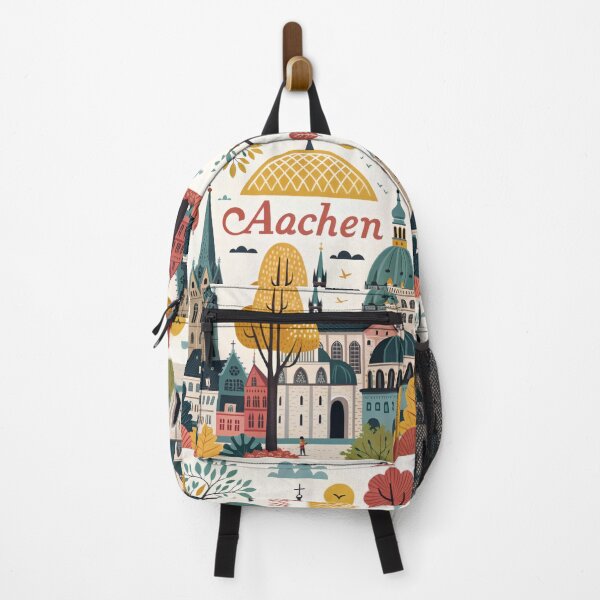 Item preview, Aachen Germany Travel Poster | Cathedral & Historic City Illustration | European Wall Art designed and sold by Witsprings.