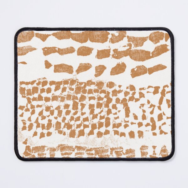 Item preview, Three Grains Textured Monoprint - Snow + Rust designed and sold by Irene Estelle.