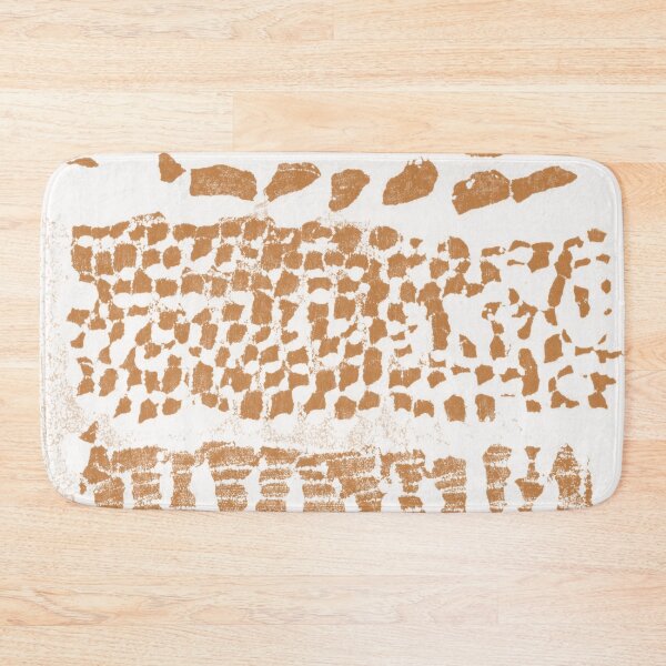 Item preview, Three Grains Textured Monoprint - Snow + Rust designed and sold by Irene Estelle.